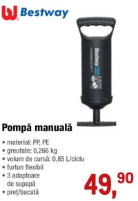 Bestway Ручной насос 0.85л/цикл