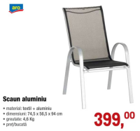aro Scaun aluminiu 74.5x56.5x94 cm
