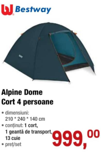 Bestway Alpine Dome Палатка 4-местная 210*240*140см