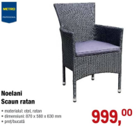 METRO PROFESSIONAL Noelani Scaun ratan 870x580x630 mm