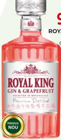 Джин Royal King Грейпфрут Голубой Оригинальный 0.5л