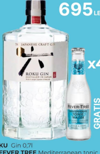 ROKU Джин 0,7л + 4 FEVER TREE Средиземноморский тоник 0,2л