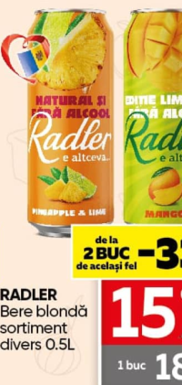 Radler Светлое пиво в ассортименте 0.5л