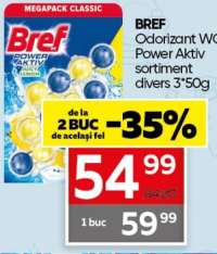 Bref Odorizant WC Power Aktiv sortiment divers 3*50g