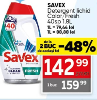 Savex Detergent lichid Color/Fresh 40sp 1.8L