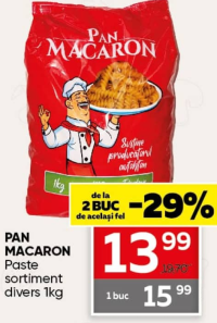 PAN MACARON Макароны в ассортименте 1кг