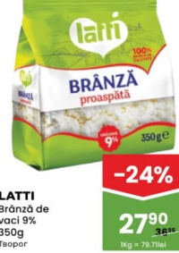 Latti Brânză de vaci 9% 350g