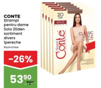 CONTE женские колготки Solo 20den в ассортименте 1 пара