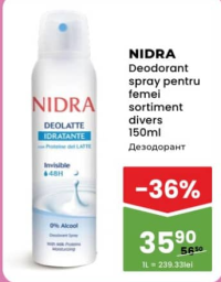 NIDRA Дезодорант спрей для женщин в ассортименте 150мл