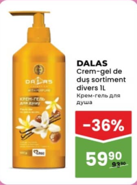 DALAS Crem-gel de duș sortiment divers 1L