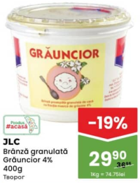 JLC Brânză granulată Grăuncior 4% 400g