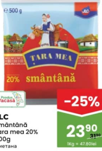 JLC Smântână Țara Mea 20% 500g