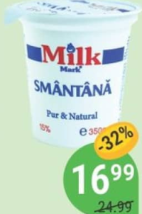 Milk Mark Smântână 15% 350g
