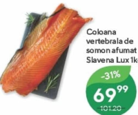 Slavena Lux Coloana vertebrala de somon afumat 1kg