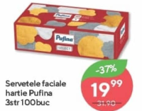 Pufina Select Servetele faciale 3str 100buc
