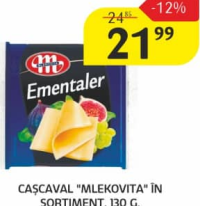 Mlekovita Ementaler Cașcaval în sortiment 130 g