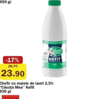 Căsuța Mea Kefit Chefir cu maiele de iaurt 2,5% 930 gr