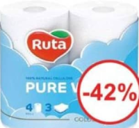 Ruta Hartie igienica "pure white" 4 role