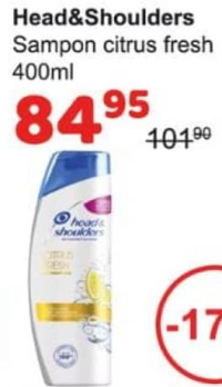 Head&Shoulders Sampon citrus fresh 400ml