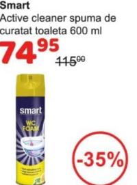 Smart Active cleaner spuma de curatat toaleta 600 ml