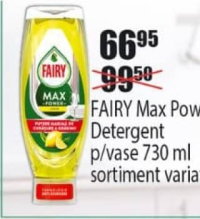 FAIRY Max Power Detergent p/vase 730 ml sortiment variat