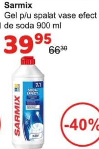 Sarmix Гель для мытья посуды с эффектом соды 900 мл
