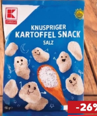 K-Classic Картофельный хрустящий снек соль / сметана лук 125 г
