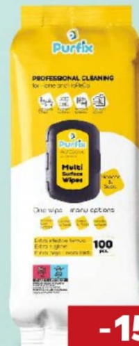 Purfix Șervețele umede uz casnic 100 buc