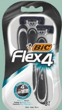 BIC FLEX 4 Aparat de ras pentru bărbați cu 4 lame 3 buc