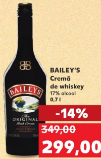 Bailey's Виски-крем 17% алкоголь 0,7 л