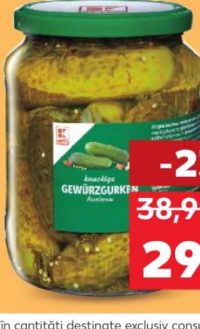 K-Classic Маринованные огурцы 6-9 см 670 г