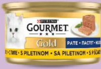 Gourmet Gold Влажный корм для кошек с курицей / тунцом мусс 85 г