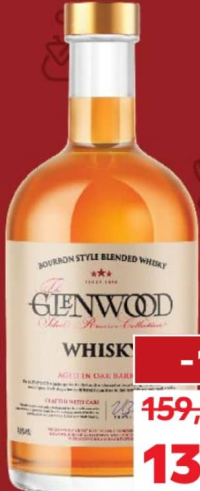 Glenwood Виски Бурбон / Ирландский 40% алкоголь 0,5 л