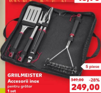 Grillmeister Набор аксессуаров из нержавеющей стали для гриля 5 предметов 1 набор