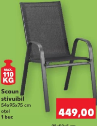 Country Side Scaun stivuibil 54x95x75 cm 1 buc