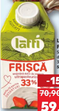Latti Frișcă Smântână dulce UHT 33% grăsime 500 g