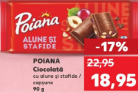 Poiana Шоколад с фундуком и изюмом / клубникой 90 г