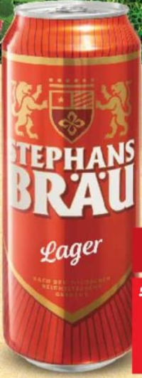 Stephans Bräu Пиво светлое 5,2% алкоголя 0,5 л