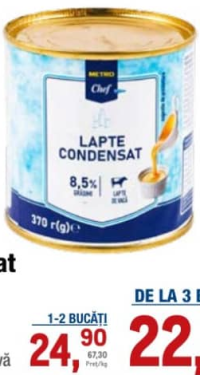 Metro Chef Lapte condensat 370 g