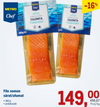 Metro Chef File somon sărat/afumat 300g