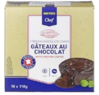 Metro Chef Шоколадный фондан 18 x 110 г