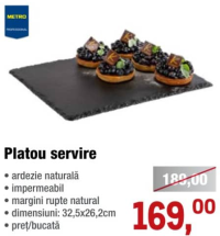 METRO PROFESSIONAL Плато для сервировки из натурального сланца 32.5x26.2 см