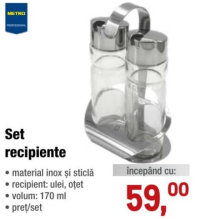 METRO PROFESSIONAL Set recipiente ulei și oțet 170 ml