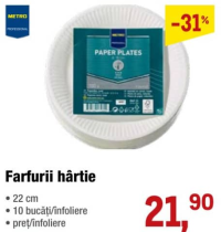 Metro Professional Бумажные тарелки 22 см 10 шт