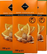 Rioba Плиточный шоколад миндаль и апельсин 100г (1-2 штуки)