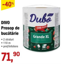 DIVO Prosop de bucătărie 2 straturi 110 m