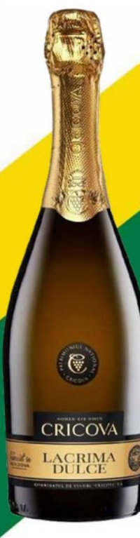 Cricova Lacrima Dulce Вино игристое белое полусухое 0.75 л (1-5 бутылок)