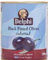 DELPHI Măsline negre fără sâmbure 820g