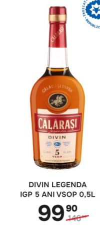 Дивин Călărași Легенда IGP 5 лет VSOP 0,5л