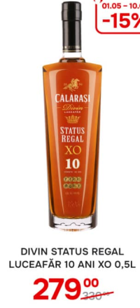 Călărași Divin Status Regal Luceafăr 10 Ani XO 0,5L